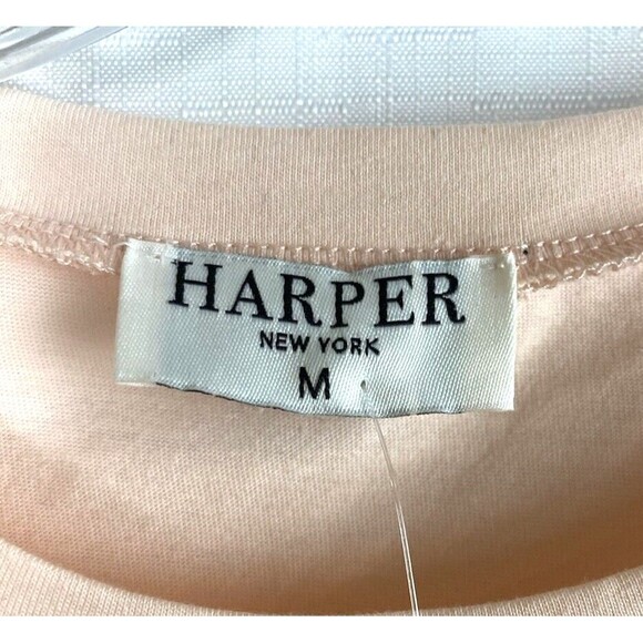 Harper Sleeveless Blouse Tank Ruffle Accent Women’s Medium Peach Summer Top - Picture 6 of 8